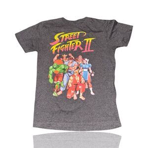 Street Fighter II Men's Graphic T-Shirt Gray M Classic Characters